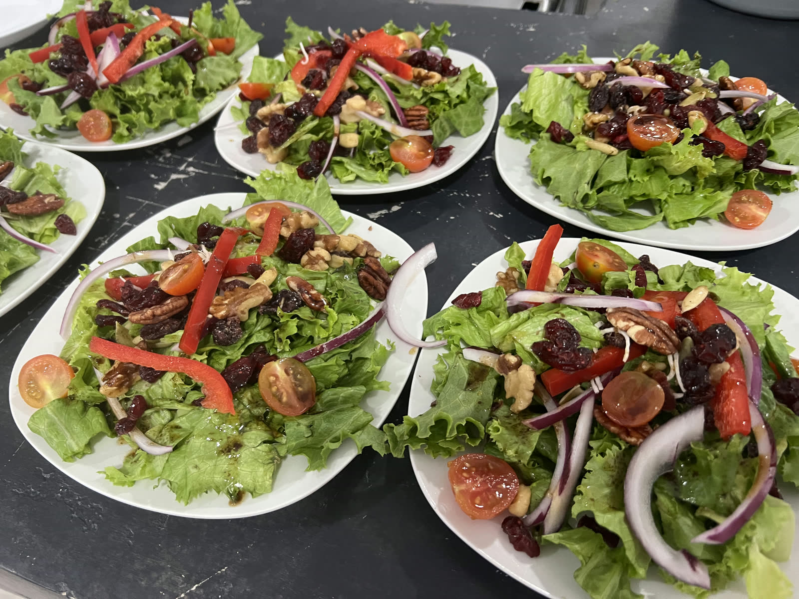 Colourful salads